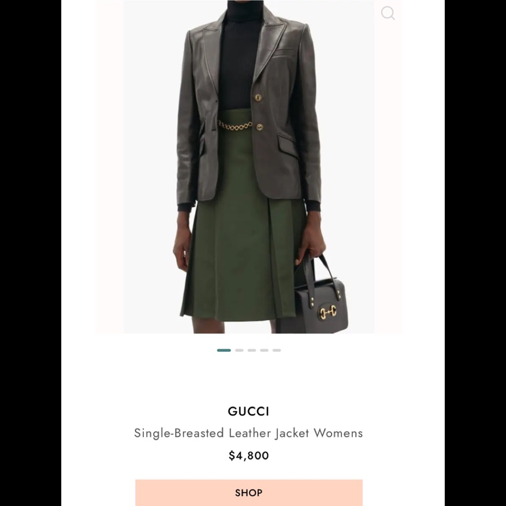 GUCCI Auth Leather Jacket - Picture 2 of 15
